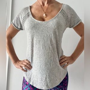 Studded Sweater Knit Short Sleeve Top